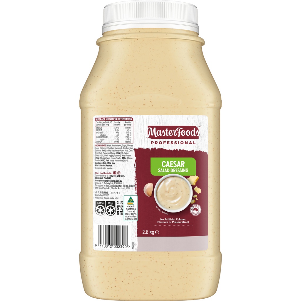 MasterFoods™ Professional Caesar Salad Dressing 2.6kg