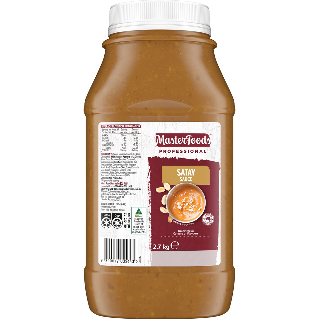 MasterFoods™ Professional Satay Sauce 2.7kg