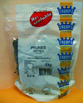 DRY PITTED PRUNES 1KG