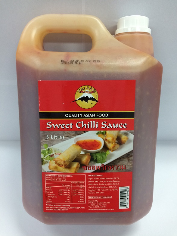 THAI SWEET CHILLI SAUCE 5LT