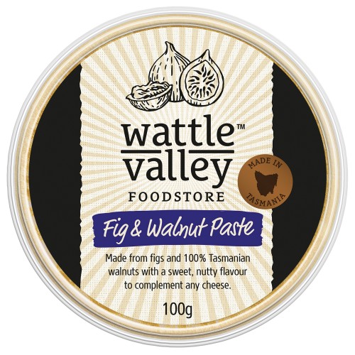 WATTLE VALLEY FIG &amp; WALNUT PASTE 100G