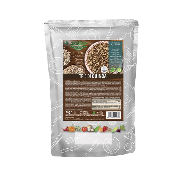 COOKED 3 COLOUR QUINOA BIO MIX 750g