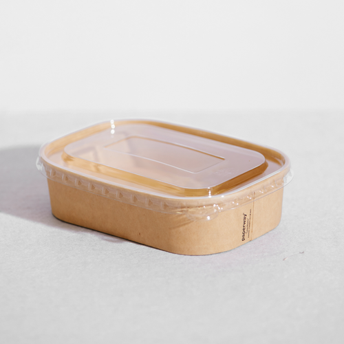 CLEAR LIDS TO SUIT PAPER RECT CONTAINERS X300