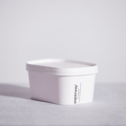 WHITE PAPER LIDS TO SUIT RECT CONTAINERS X300