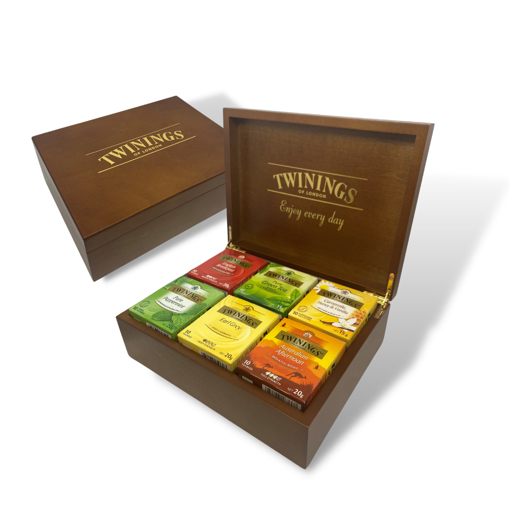 TWINING WOODEN TEA CHEST X 6