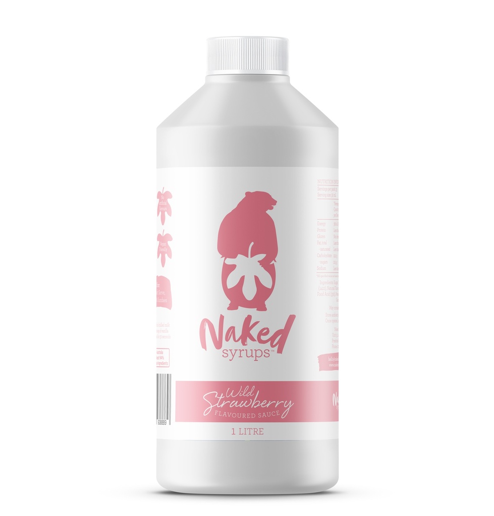 Naked Wild Strawberry Dessert Sauce 1Lt