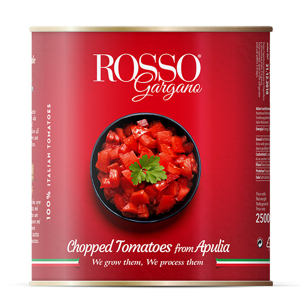 ROSSO GARGANO CHOPPED (Diced) TOMATOES 2500G