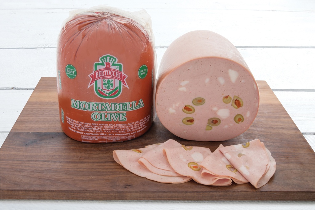 BERTOCCHI MORTADELLA W/OLIVES KG (3.5KG approx)