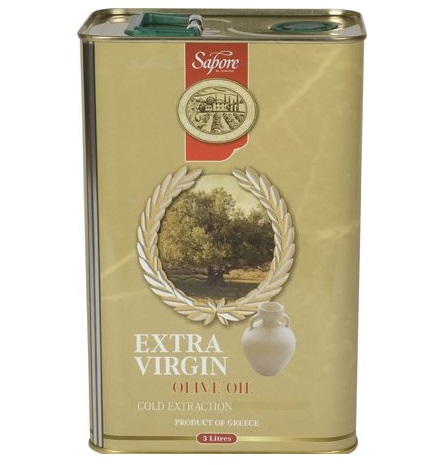 Sapore Greek Extra Virgin Olive Oil 3lt