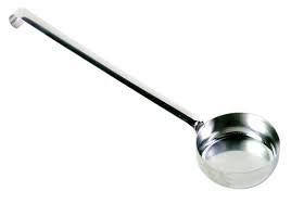 STAINLESS STEEL FLAT BOTTOM DOSE LADLE