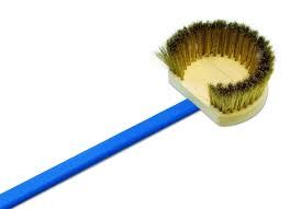 ROUND ROTATING HEAD OVEN BRUSH WITH BRASS BRISTLES 14X17X7CM