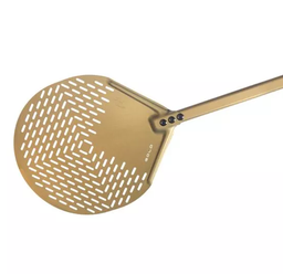 [GI-AV-37F] GHA ALUMINUM ROUND PERFORATED PIZZA PEEL 36CM