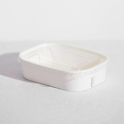 [PAPERREC500ML] WHITE PAPER RECT CONTAINERS 500ML X 300