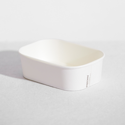 [PAPERREC650ML] WHITE PAPER RECT CONTAINERS 650ML X 300